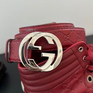 GUCCI Interlocking G Logo Red Authentic Men’s Belt